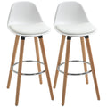EasyComfort Set van 2 barkrukken Nordic stijl wit