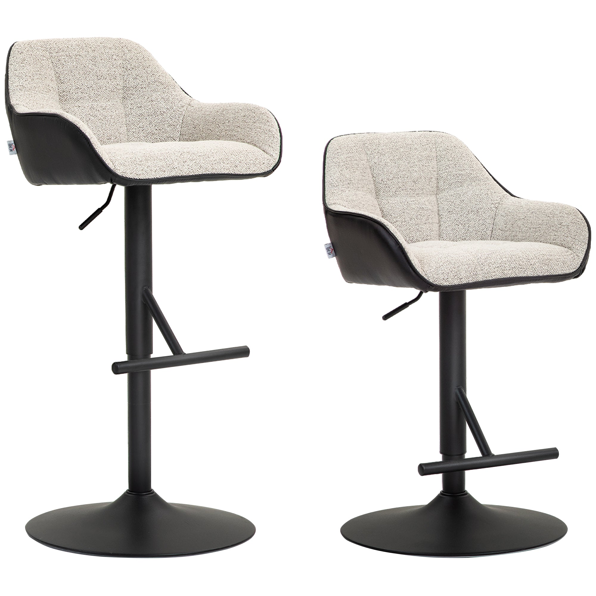 EasyComfort Set van 2 barkrukken gestoffeerd