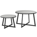 EasyComfort set 2 bijzettafels buiten Ø70 x 45A cm & Ø50 x 35A cm