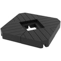 EasyComfort Set 4 Mattonelle Base per Ombrellone a Braccio Riempibili with Acqua o Sabbia fino a 80 kg, black