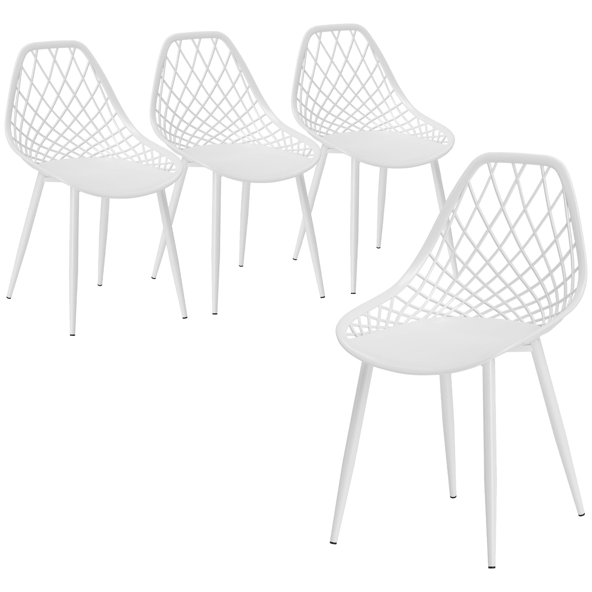 EasyComfort Set van 4 moderne eetkamerstoelen