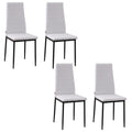 EasyComfort Set 4 Sedie per Soggiorno Imbottite in Tessuto, Sedie Sala da Pranzo Moderne with Gambe in Metallo, Capacità 120 kg, white
