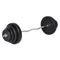 EASYCOMFORT Set Bilanciare da 70kg with 8 Dischi Pesi e Barra Curva in Acciaio, Allenamento a Casa e Palestra, 140x38.5x38.5cm