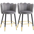 EasyComfort Set van 2 barkrukken fluweel