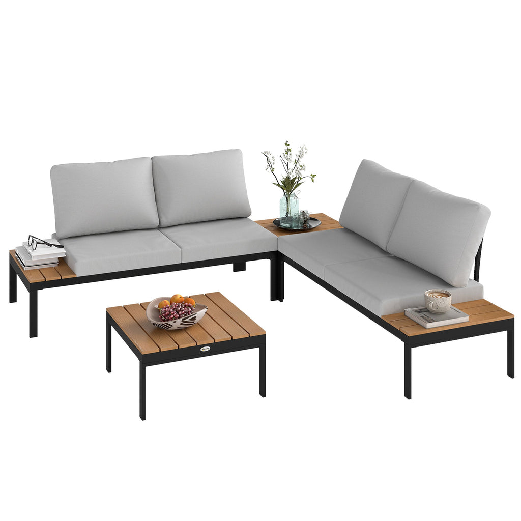 EasyComfort Tuinset 4-delig (2 tweezitsbanken, 2 bijzettafels)
