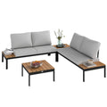 EasyComfort Tuinset 4-delig (2 tweezitsbanken, 2 bijzettafels)