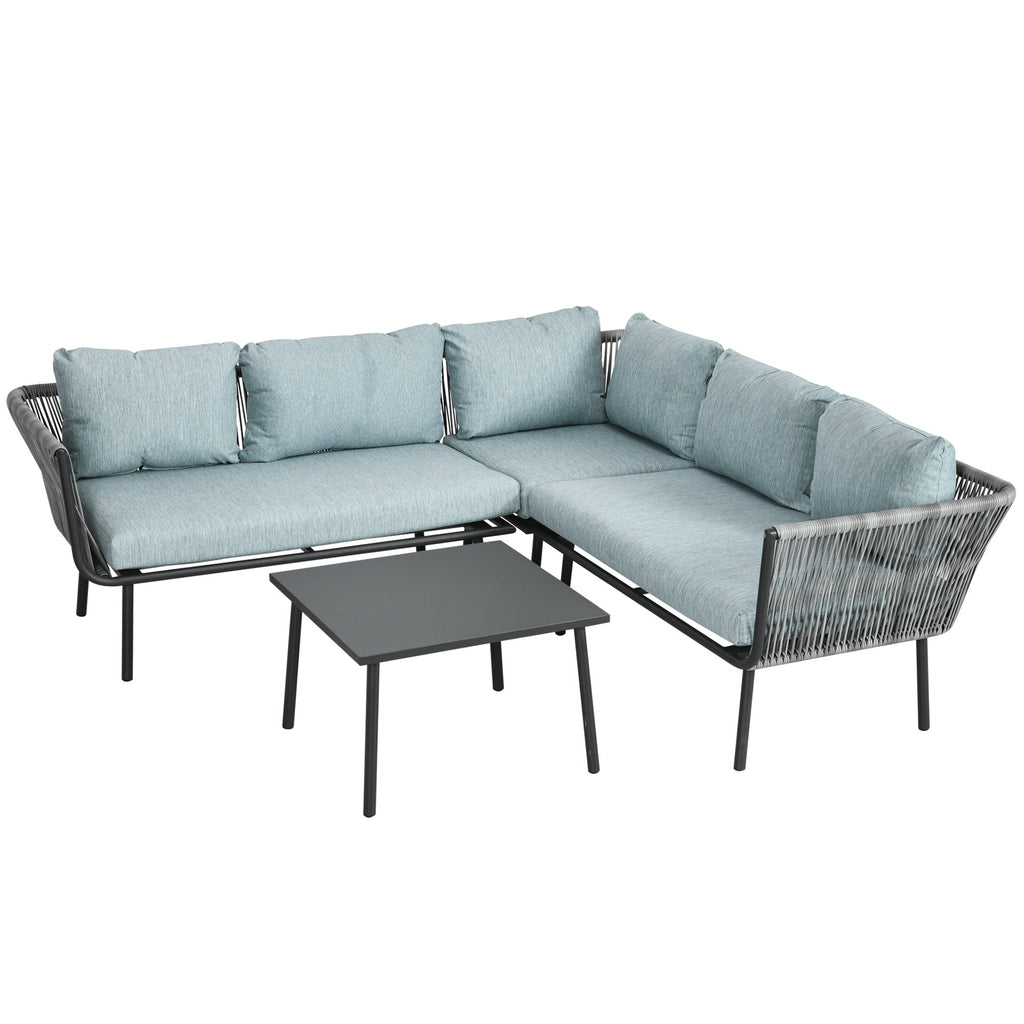 EasyComfort Tuinset 4-delig rattan loungeset