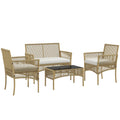 EasyComfort Tuinset Rattan 4-delig