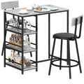 EasyComfort 3-delige eetset bartafel met 2 barkrukken