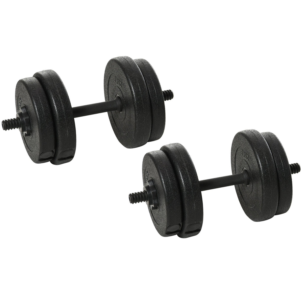 Easycomfort Set Manubri Palestra 20kg (4x2.5kg, 4x2kg) with 8 Dischi da 2kg, 2.5kg, Ø25mm, per Allenamento a Casa