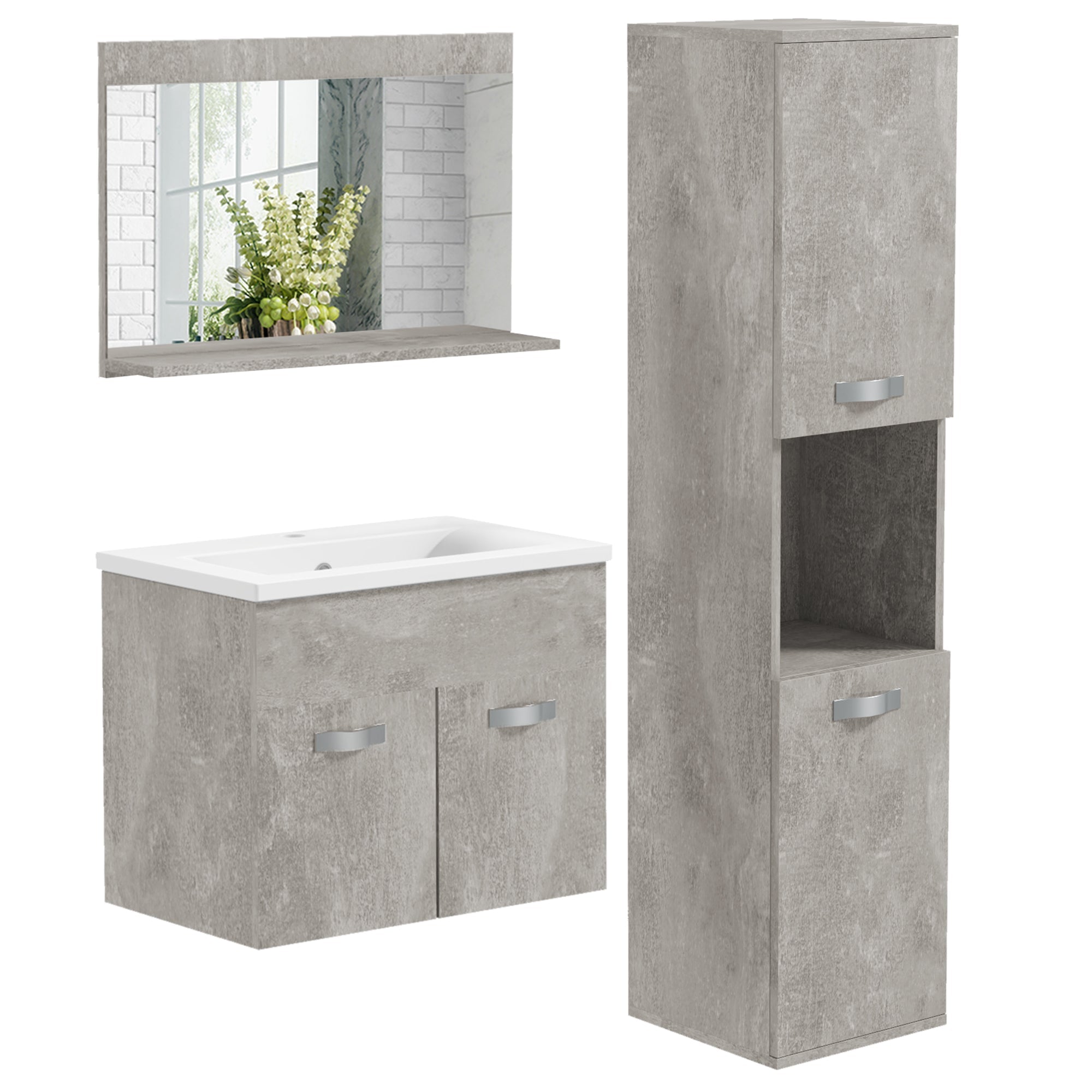 EasyComfort set badkamermeubel 4-delig met wastafel 60 cm