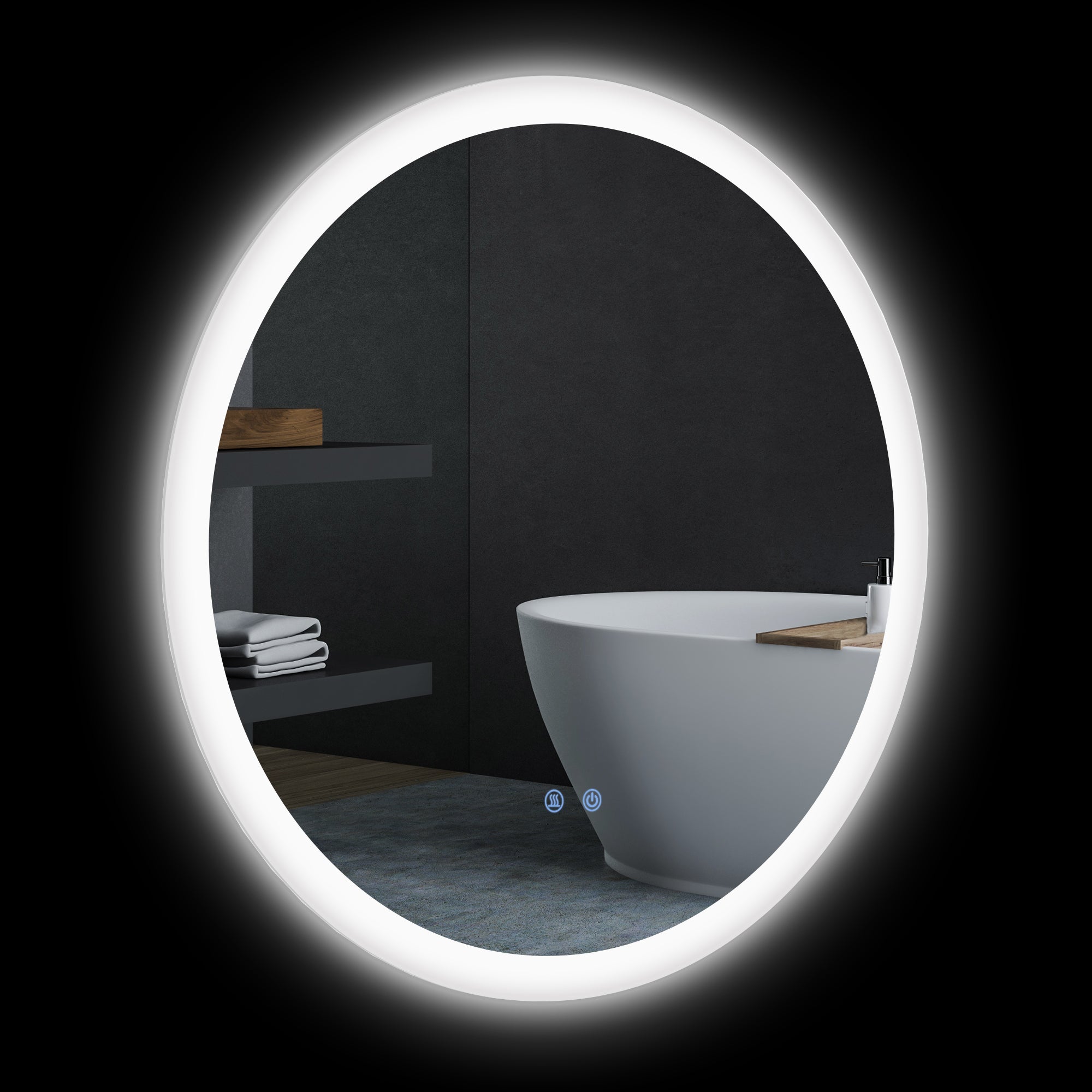 EasyComfort LED-badkamerspiegel Ø70 cm