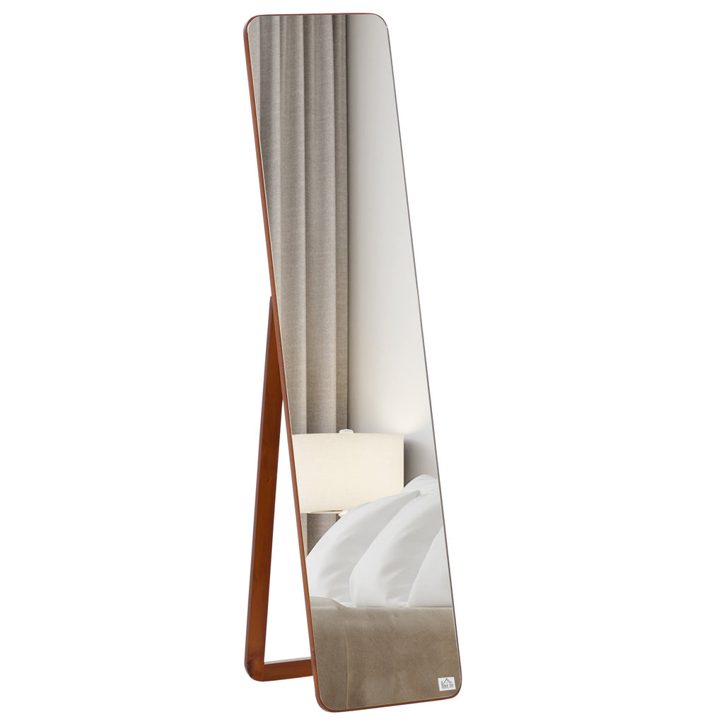 EasyComfort Staande en wandspiegel, lichte noten