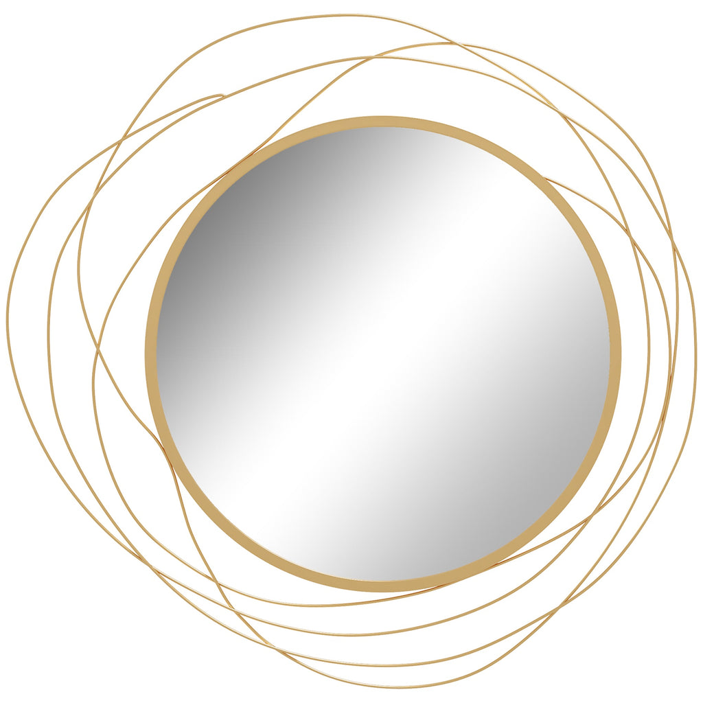 EasyComfort Rond wandspiegel Ø65 cm goud