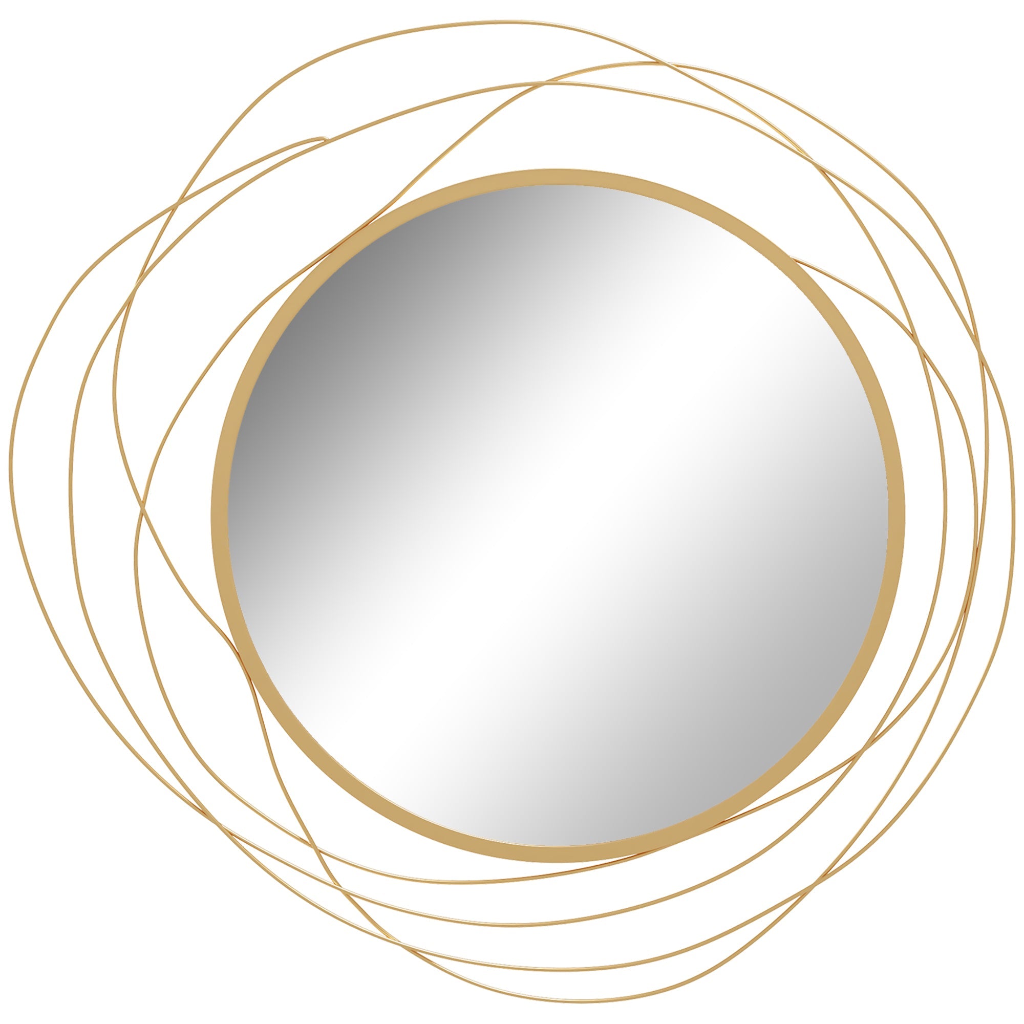 EasyComfort Rond wandspiegel Ø65 cm goud