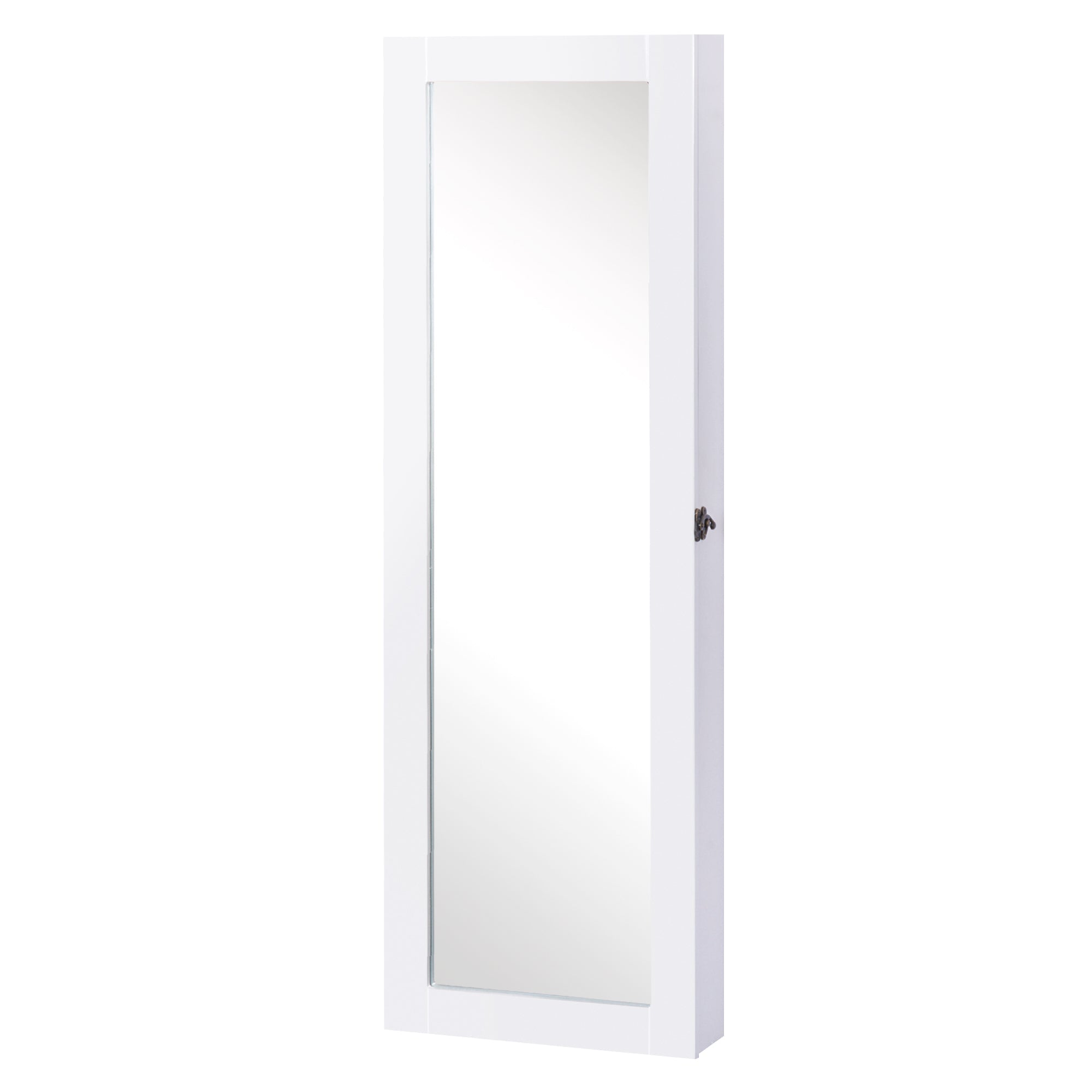 EasyComfort Spiegel-sieradenkast aan de muur 37x9.5x112 cm wit