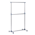 Easycomfort Stender Appendiabiti with Altezza ed Estensione Regolabili, 4 Ruote Girevoli, Acciaio Inox e ABS, 165x48x180cm