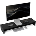 EasyComfort Monitorstandaard 100x27x15 cm, 2 opbergvakken, zwart