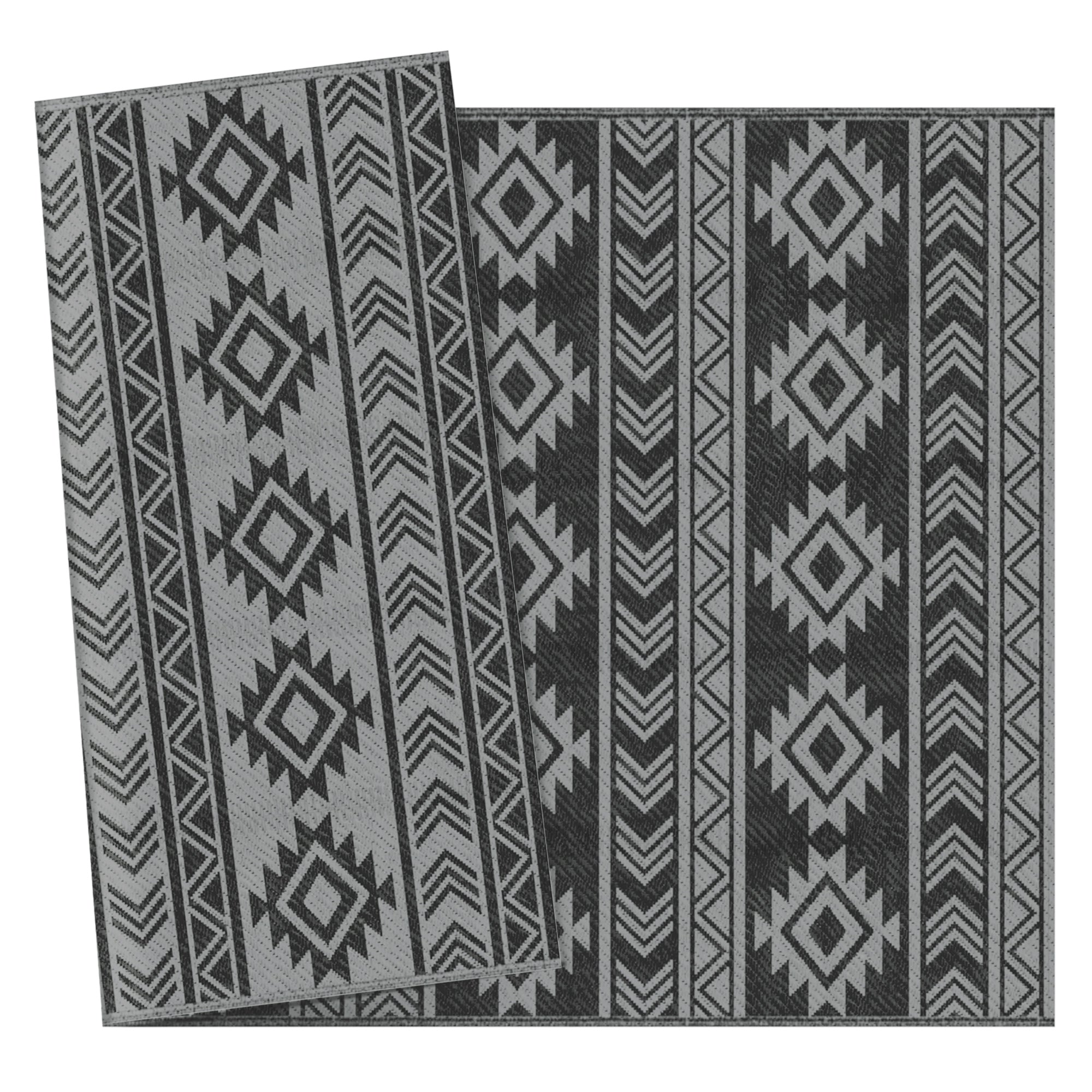 EasyComfort Tappeto Moderno buitentapijt 182x274 cm zwart/grijs