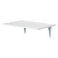 Easycomfort Tavolino a Muro Pieghevole Salvaspazio in MDF e Telaio in Metallo, per Cucina Salotto, white, 60x40x20cm