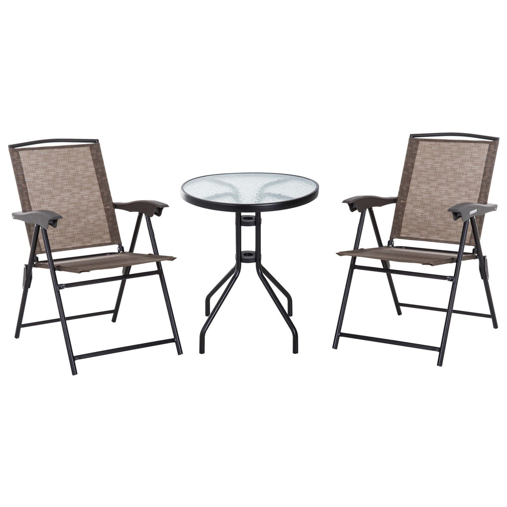 EasyComfort Tavolino tuintafelset 3-delig (tafel + 2 stoelen)