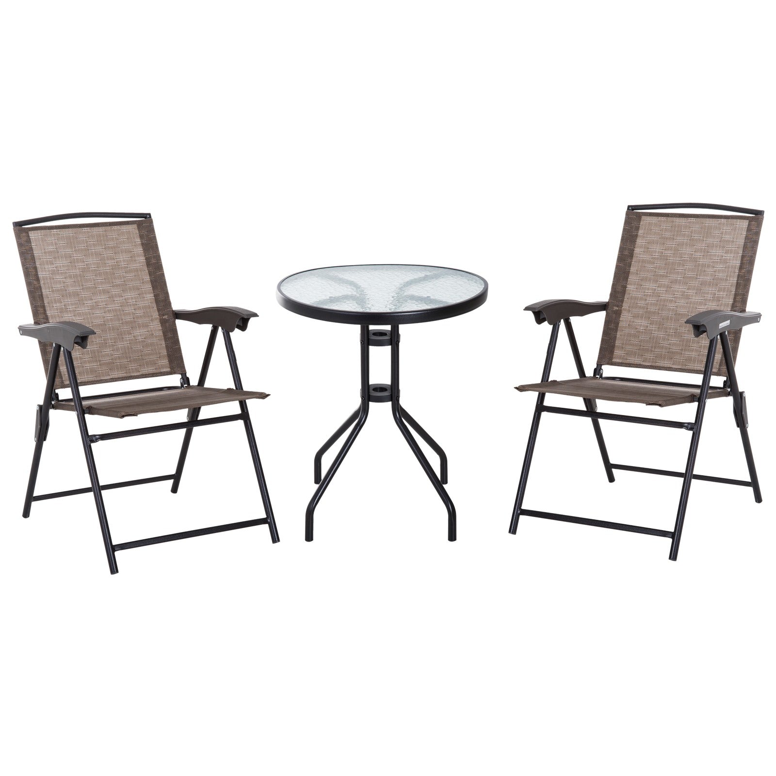 EasyComfort Tavolino tuintafelset 3-delig (tafel + 2 stoelen)