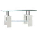 EasyComfort 2-laags salontafel 90x50x42 cm wit