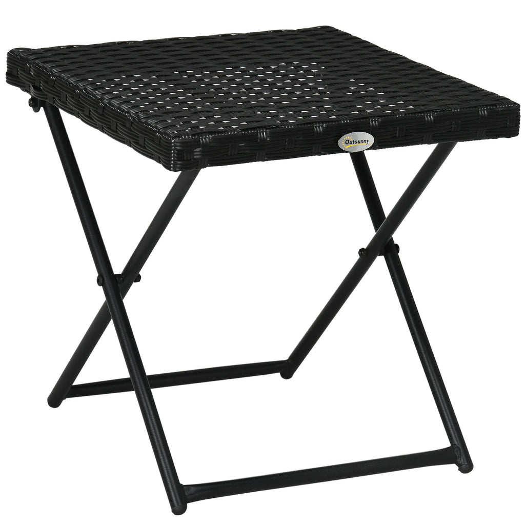 EasyComfort vouwbare bijzettafel 40x40x40 cm, zwart