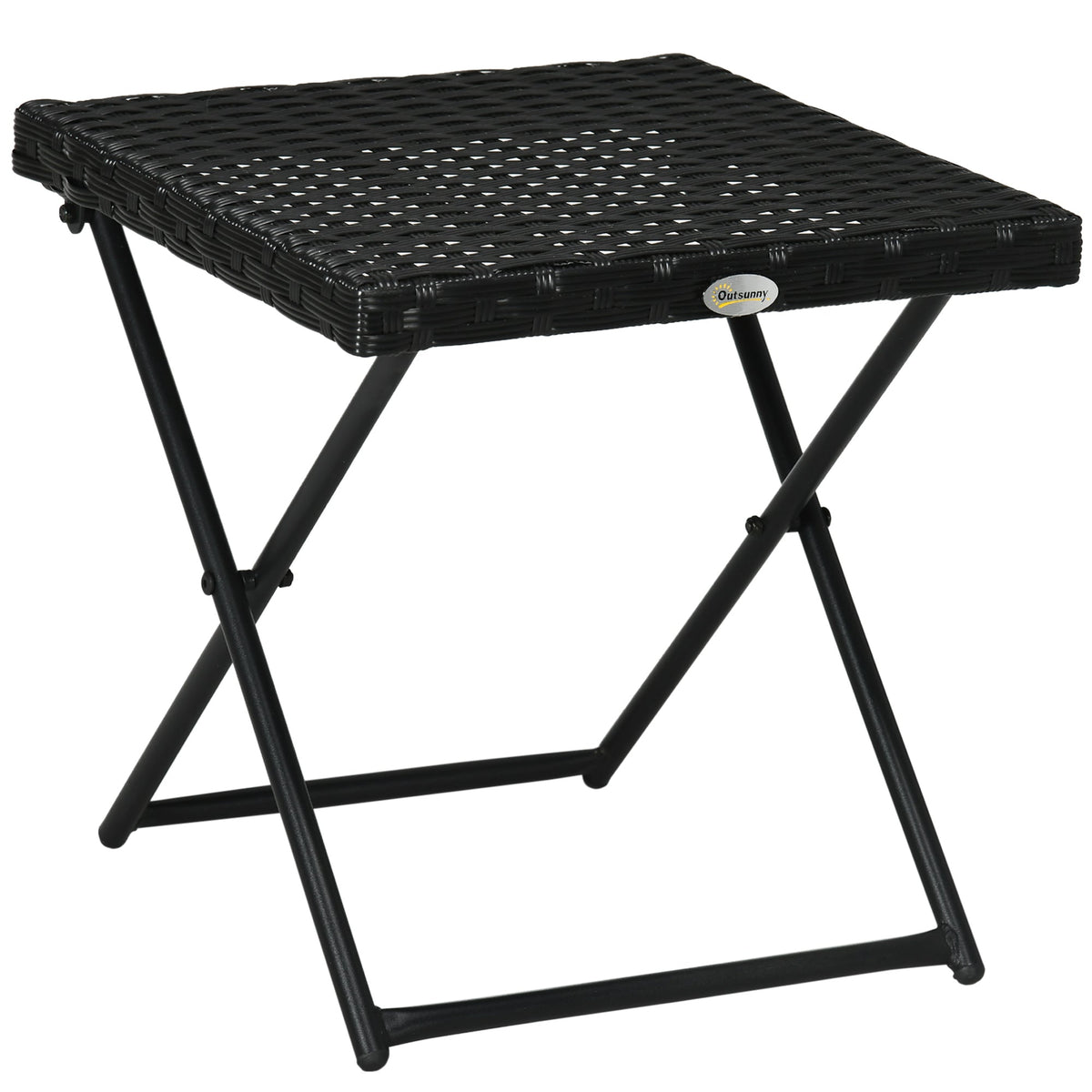 EasyComfort vouwbare bijzettafel 40x40x40 cm, zwart