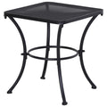 EasyComfort Tavolino da Giardino Quadrato in Acciaio with Piano Traforato, 45x45x50 cm, black