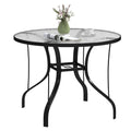 EasyComfort Tavolino rond tuintafel Ø96.5 x 71A cm zwart