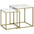 EasyComfort Tavolino da Salotto salontafelset wit en goud
