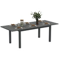 EasyComfort uitklapbare tuintafel 160–220 cm aluminium grijs