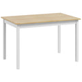 EasyComfort Tavolo da Pranzo 4 Posti with Piedini Antiscivolo, in Legno di Pino, 120x75x75 cm