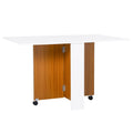 Easycomfort Tavolo da Pranzo Allungabile, Design Moderno, Tavolo Pieghevole Salvaspazio with Ruote 120 × 80 × 73cm