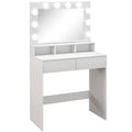 EasyComfort Tavolo da Trucco toilettafel met spiegel en 10 LED-lampen