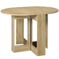 EasyComfort Tavolo Pieghevole da Pranzo a 2 Ribalte, Tavolo Consolle in Legno Salvaspazio, Rovere