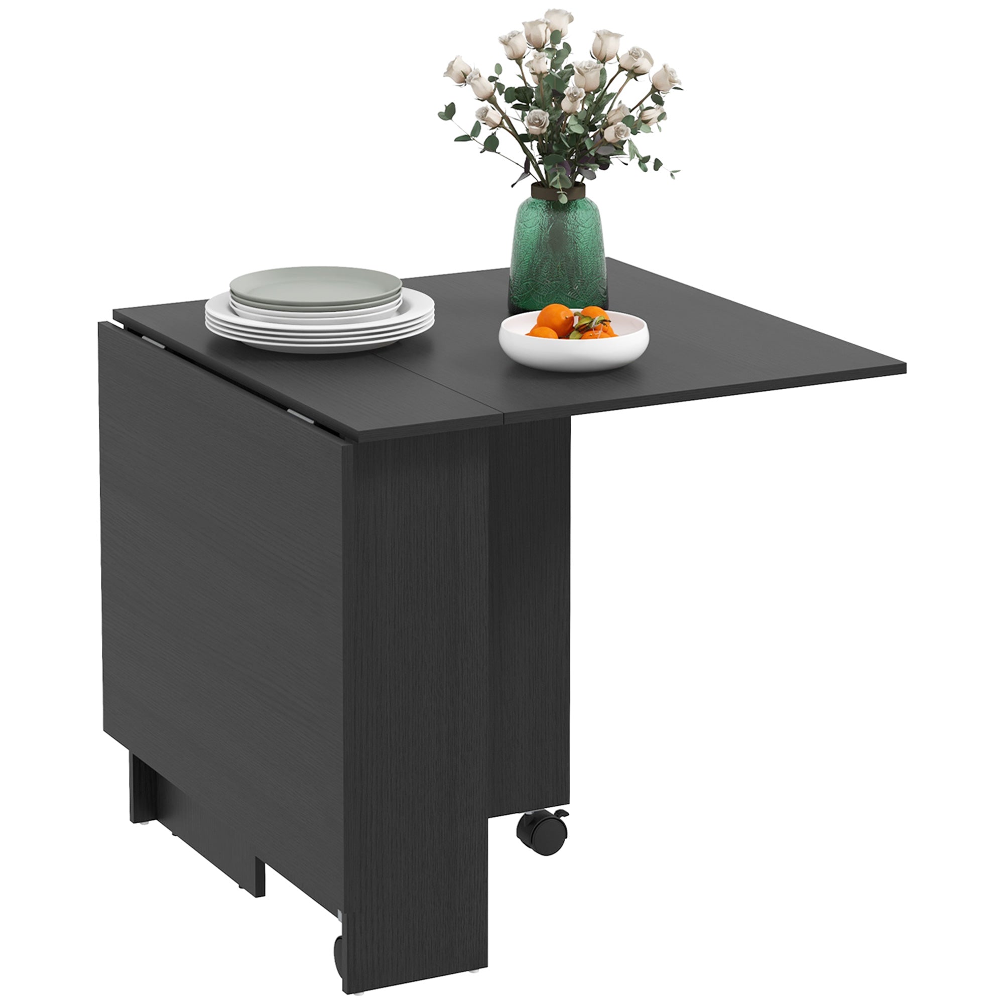EasyComfort opklaptafel 2 kleppen, zwart