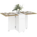 EasyComfort uitklapbare tafel met 2 laden en kastje, 140x76x74 cm