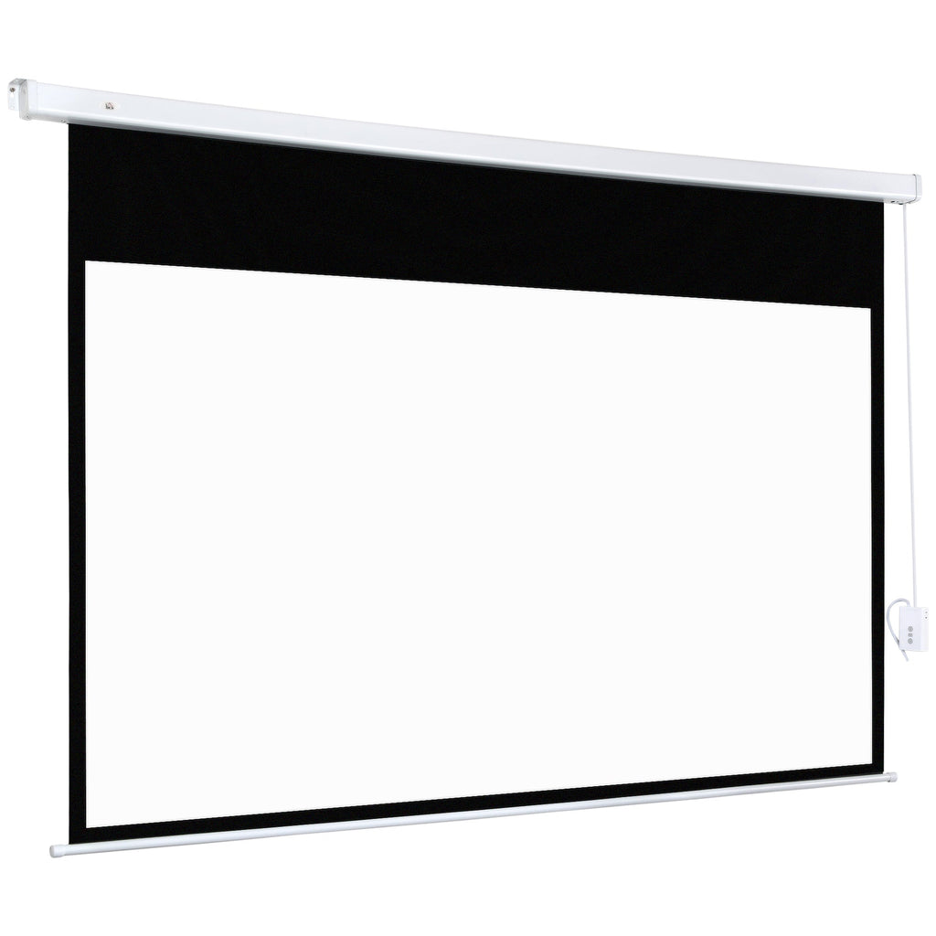 EasyComfort Telo Proiettore 100 Pollici with Telecomando, in PVC e Metallo, 247x7.5x168 cm, white