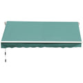 EASYCOMFORT Roller Awning with Crank, in Aluminum and Polyester, 3x2.5m, Dark Green