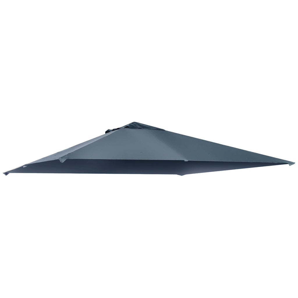 Easycomfort Tetto di Ricambio per Gazebo 3x3 m in Poliestere Grigio with 8 Fori di Ventilazione