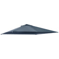 Easycomfort Tetto di Ricambio per Gazebo 3x3 m in Poliestere Grigio with 8 Fori di Ventilazione