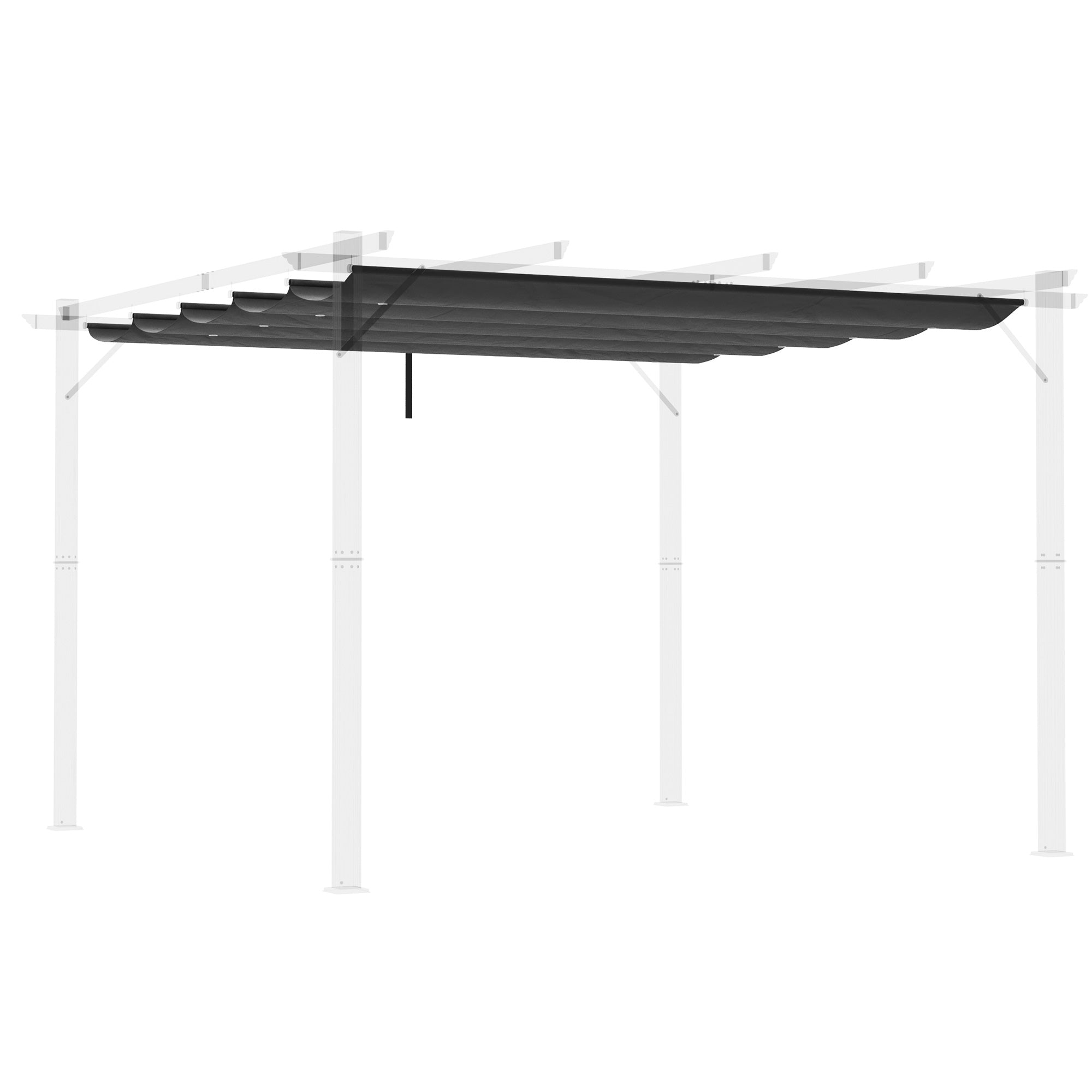 Easycomfort Tettuccio di Ricambio per Gazebo da Giardino 3x3 m with 10 Fori, Copertura in Poliestere, Grigio