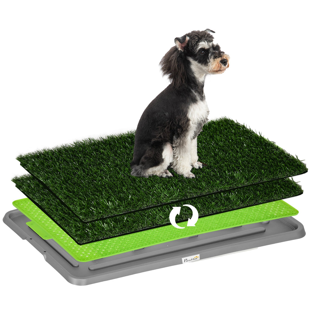 EasyComfort Toilette per Cani with Prato Finto, Erba di Ricambio e Vassoio Inferiore, 67x41cm