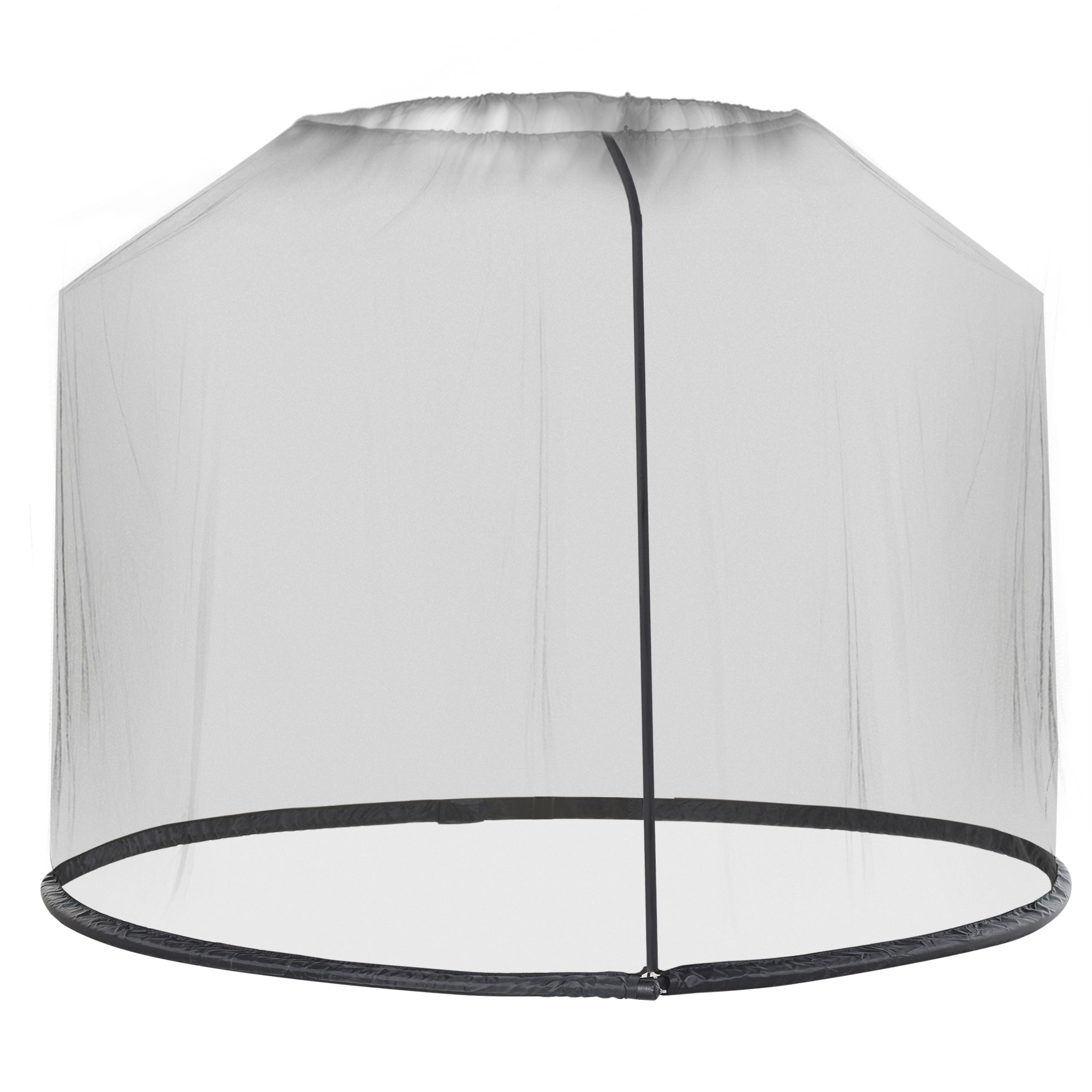 EasyComfort Zanzariera per Ombrellone 3x2.3 m Regolabile a Rete Fitta with Apertura a Cerniera, black