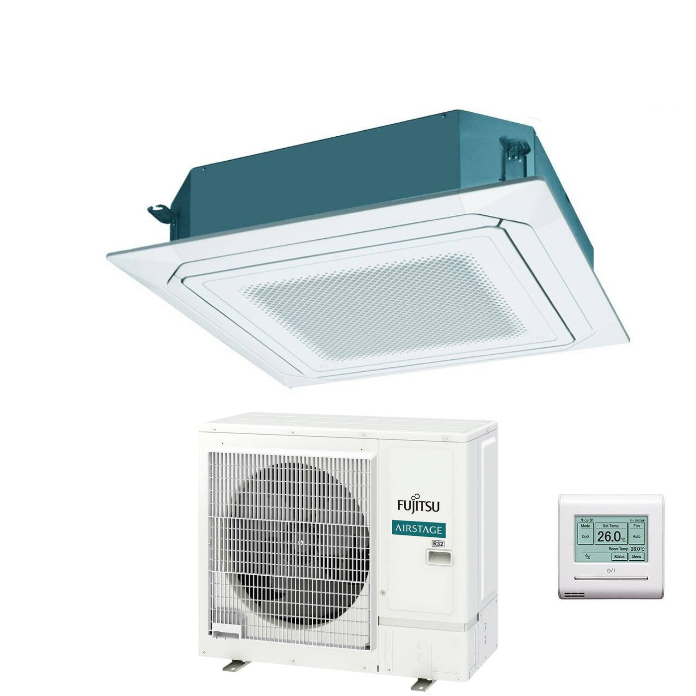 Fujitsu KR Circular Flow cassette-airconditioner 30000 Btu