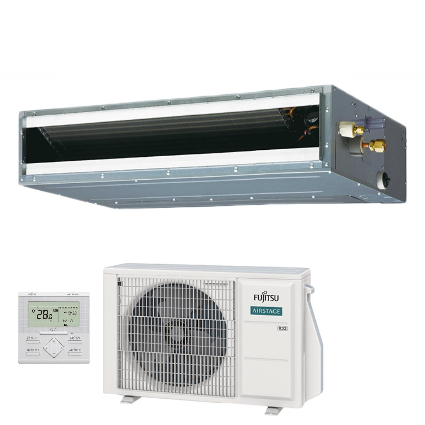Air conditioner Fujitsu Canalizzabile Bassa Prevalenza series KL 12000 Btu ARXG12KLLAP R-32 optional Wi-Fi