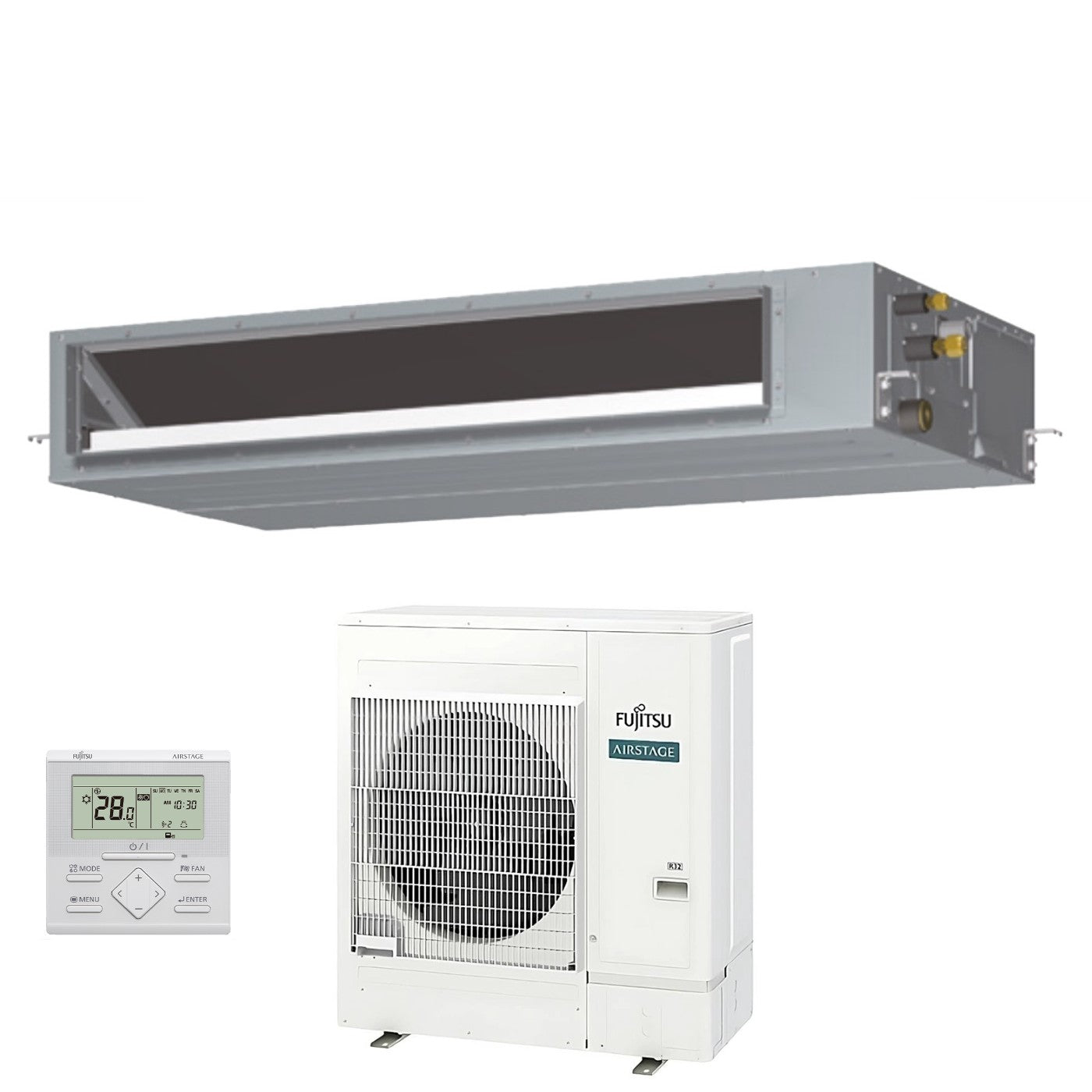 Air conditioner Fujitsu Canalizzabile series KMTAP 30000 Btu ARXH30KMTAP R-32 optional Wi-Fi