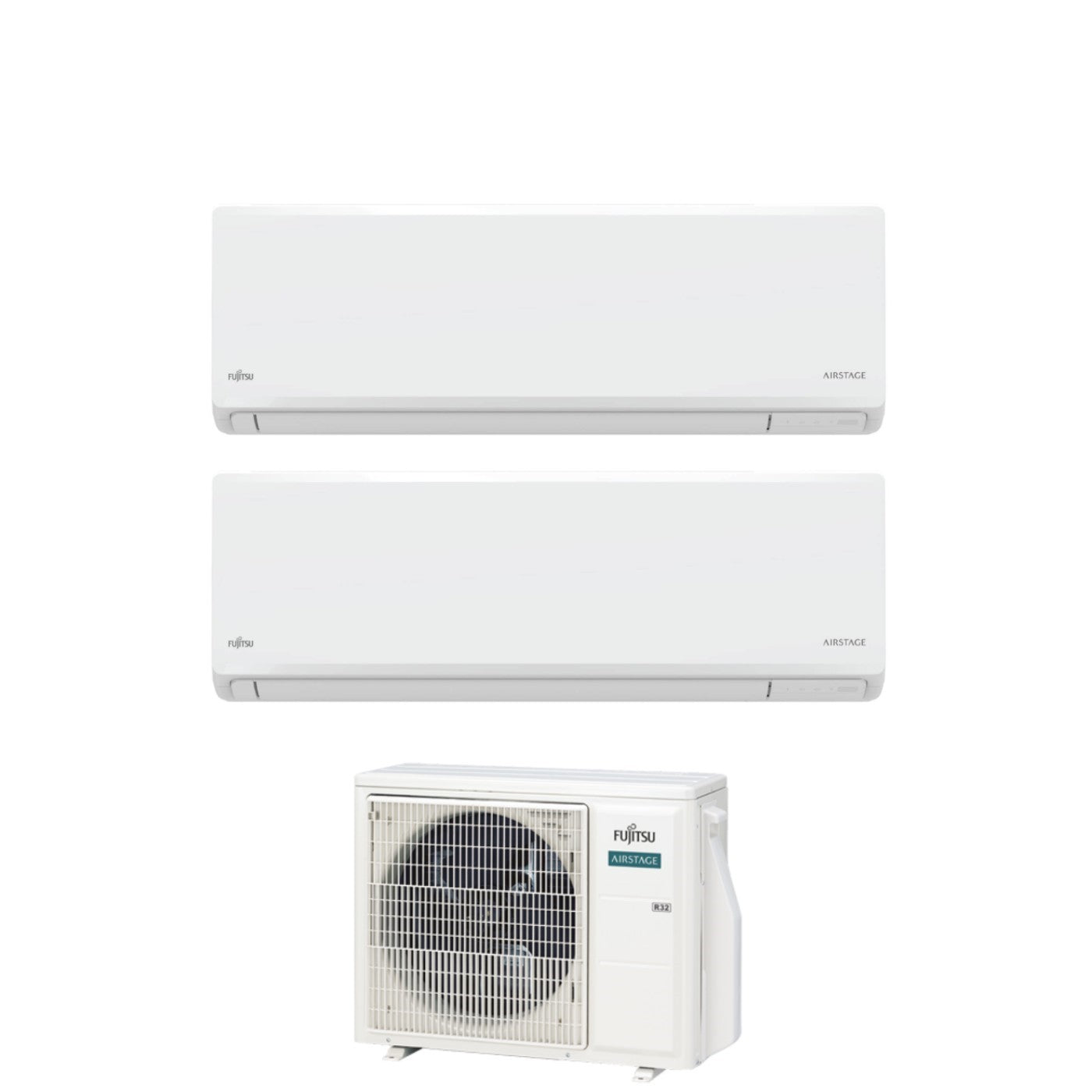 Air conditioner dual-split Fujitsu KN Airstage 9+9 with AOEG18KBCA2 R-32 built-in Wi-Fi